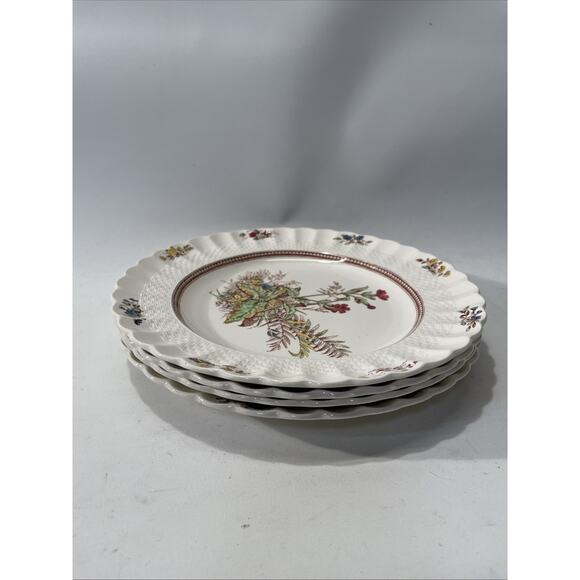Set Of 4 Copeland Spode Rosalie Dinner Plates 10 1/2" - Picture 9 of 9